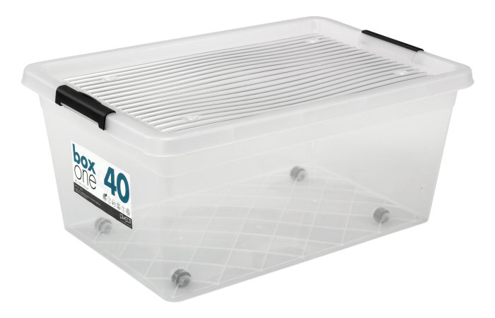 Plast1 plastboks m/låg klar - BoxOne 40
